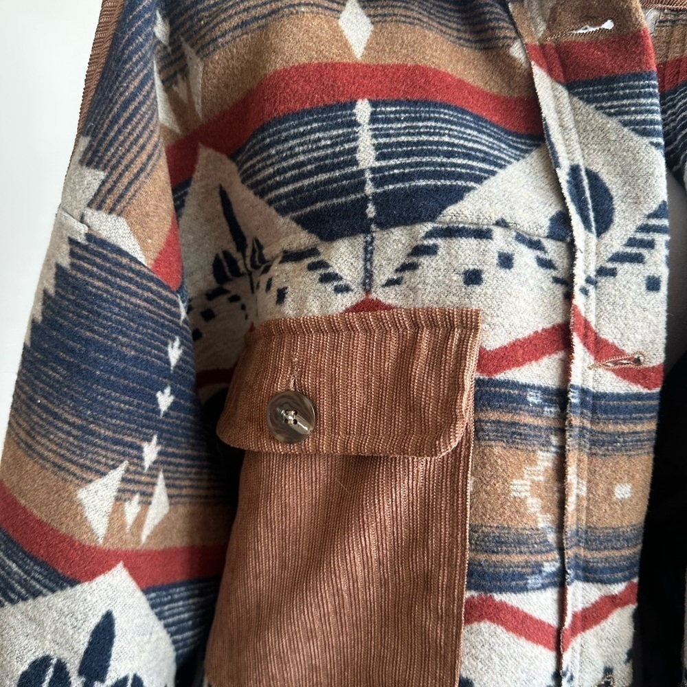1.4.3. Story by Line Up Women's Patterned Jacket - Brown, Blue, Red - Picture 5 of 8